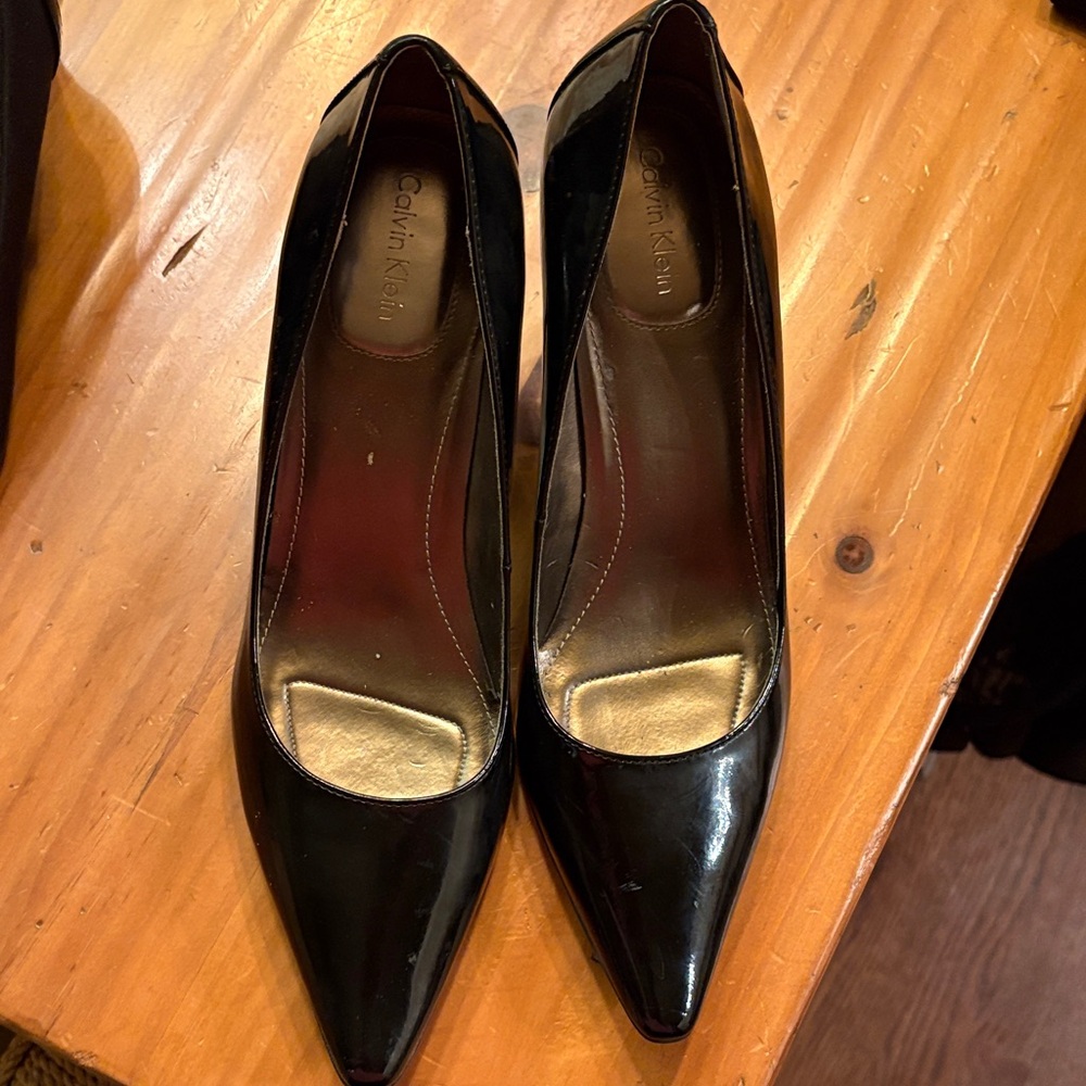 Calvin Klein Black Patent Heels